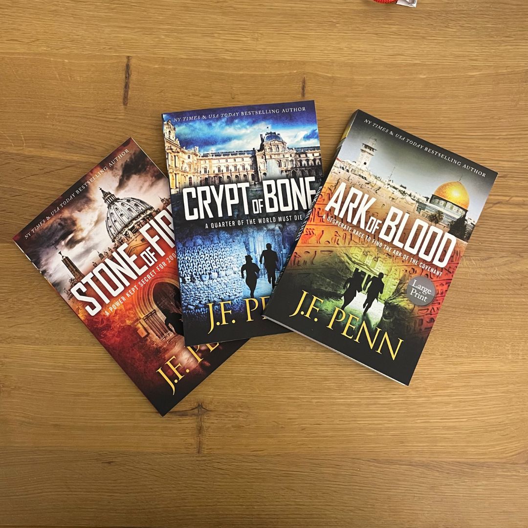 ARKANE Thriller LARGE PRINT Bundle: Stone of Fire #1, Crypt of Bone #2, Ark of Blood #3